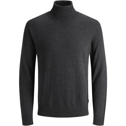 Jack&Jones - Heren Trui Emil Knit Roll Neck - Grijs - Maat XXL