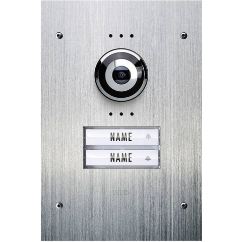 m-e modern-electronics Vistadoor Buitenunit voor Video-deurintercom Kabelgebonden Tweegezinswoning RVS