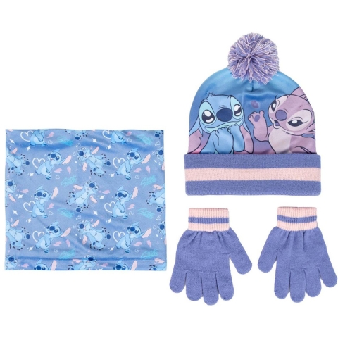 Winterset met muts, handschoenen en sjaal kind Cerda Disney Stitch