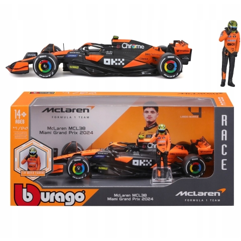Auto spelletjes Burago Mclaren Norris MCL38 F1