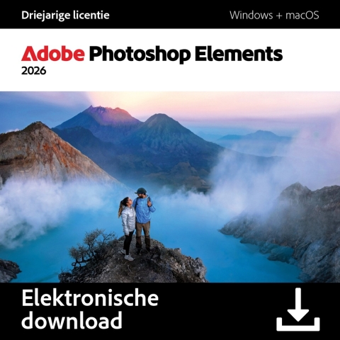 Adobe Photoshop Elements 2026 (3 jarige licentie) - Meertalig (PC/Mac)