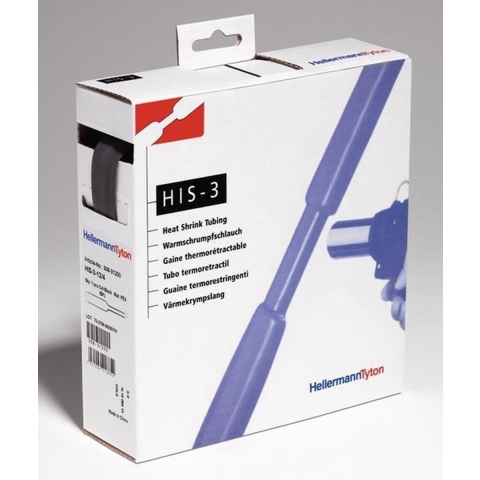 HellermannTyton 308-30600 Krimpkous zonder lijm Zwart 6 mm 2 mm Krimpverhouding:3:1 5 m