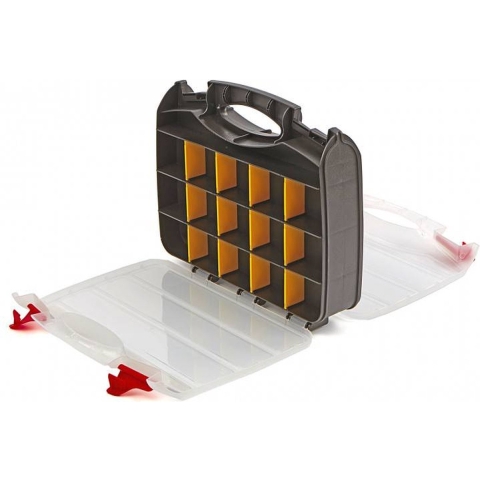 HBM PROFI assortimentsdoos dubbelzijdig 31 x 26 x 7,5 cm met 32 vakken