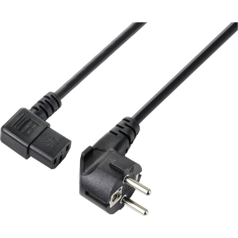 Sygonix SY-5243886 Apparaat (koud) Aansluitkabel Zwart 7.50 m