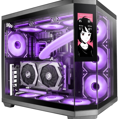 Mars Gaming MC-3TCORELCD Midi tower Zwart