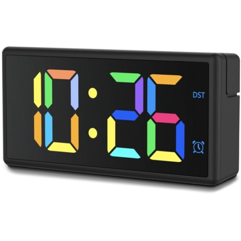 Hama Digitale Wekker Ibiza met Multicolor-Display USB-Oplaadfunctie Zwart