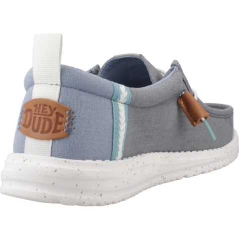 HEYDUDE Instappers Heren Wally Craft Linen Grijs 41 Textiel