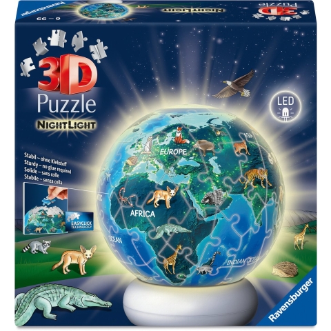 Ravensburger 3D Puzzel/Bal - 72 Bakstenen - Nachtlampje Het Oor - Ravensburger - OneSize - Puzzel