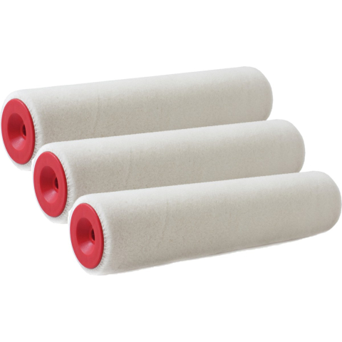 Sorex verfroller - 3x stuks - vacht - anti-spat - muur roller - pluisvrij - 5,6 x 25 cm -