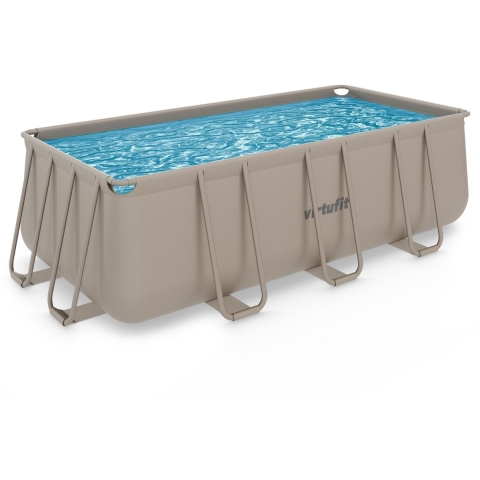 VirtuFit Rechthoekig Zwembad 400 x 200 x 122 cm - Beige