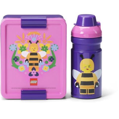 LEGO® Storage Broodtrommel/Drinkfles - Bee - Medium+ Lilac - LEGO® Storage - OneSize - Broodtrommels