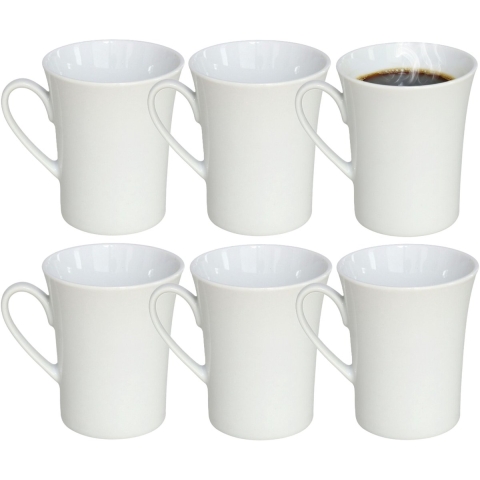 Gerimport Koffie / thee mok - 20x stuks - wit - 280 ml - mokken - porselein -