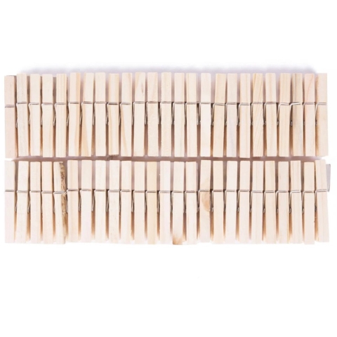 Benson Wasknijpers - 200x stuks - bamboe - 7 cm - hout - knijpers -