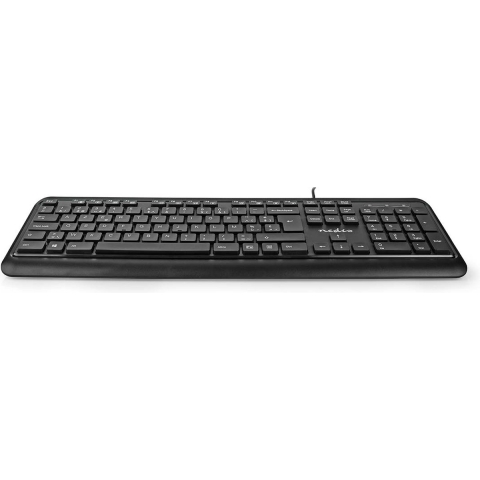 Nedis KBMU200BK - Toetsenbord - FullSize Azerty BE - Draad USB 2.0