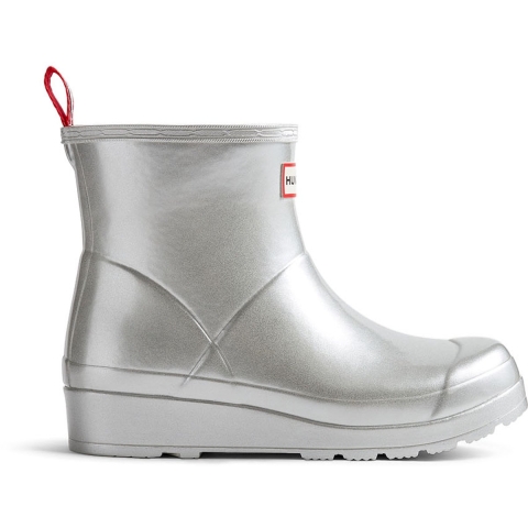 Hunter Regenlaarzen - Play Short Boot - Metallic - Hunter - 40/41 - Regenlaarzen
