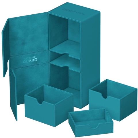 Opbergdoos Ultimate Guard Twin Flip`N`Tray 266+ Xenoskin Bleu Pétrole