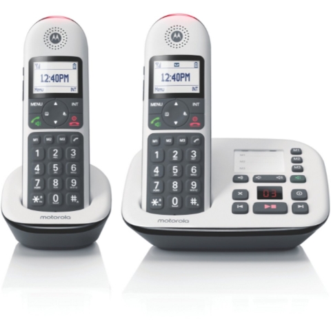 Motorola Big Keys Cordless Phone Zwart, Wit