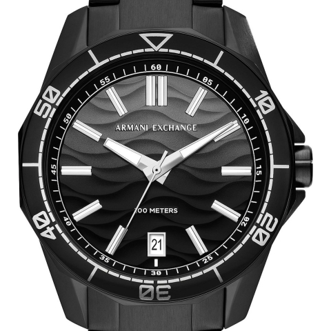 Armani Exchange AX1952 - Heren Horloge 44 mm - 100 meter waterdicht - Zwart