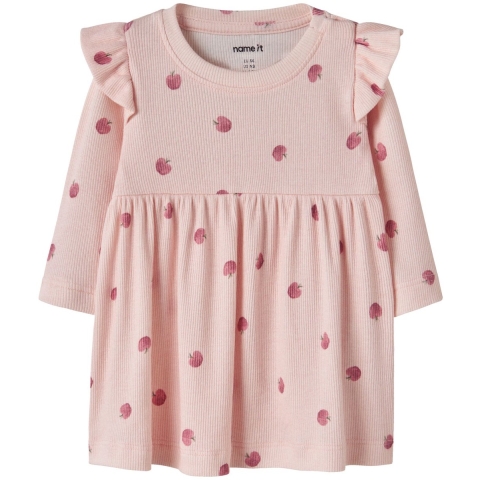Name It Jurk - Rib - NbffoApple - Cradle Roze - Name It - 1 jaar (80) - Jurk