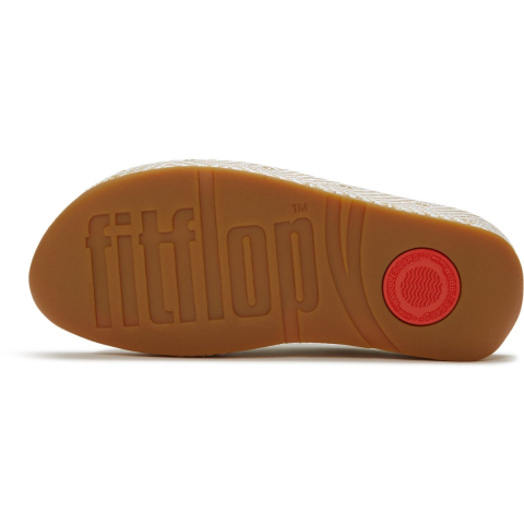 Fitflop Lulu Lux Graphic-Weave Leer Dames Urban Wit Sandalen