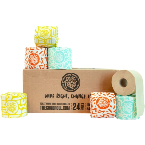 3x The Good Roll Toiletpapier Bamboe Panda Edition 24 stuks