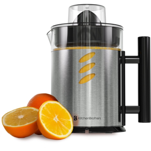 KitchenBrothers Citruspers - Handmatig - Met Uitloop en Handvat - 1L - RVS