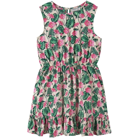 Name It Spencer - NkfVinaya - Summer Zand/Hibiscus - Name It - 7 jaar (122) - Jurk