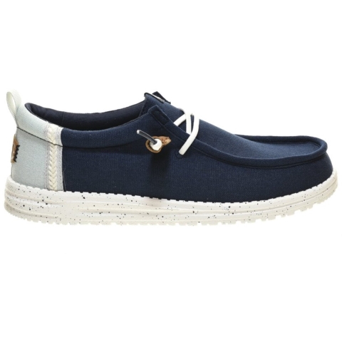 HEYDUDE Instappers Heren Wally Craft Linen Blauw 44 Textiel