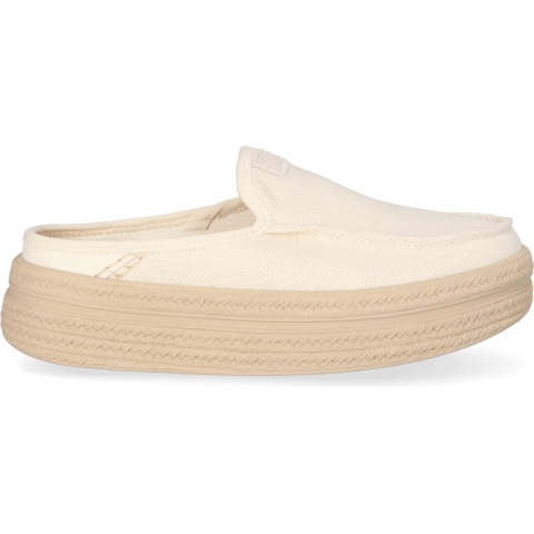 HEYDUDE Instappers Dames Austin Lift Espadrille Woven Wit 39 Katoen
