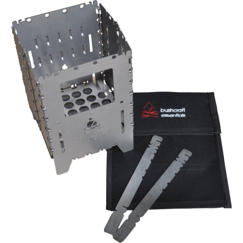 Bushcraft Essentials Bushbox XL Titanium, opvouwbare stove