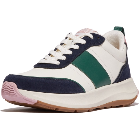 FitFlop F-mode flow sneaker leather & suede mix
