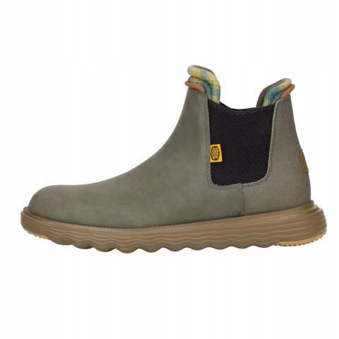 HEYDUDE Branson Classic Polyurethaan Herenschoenen Donker Olijf/Espresso