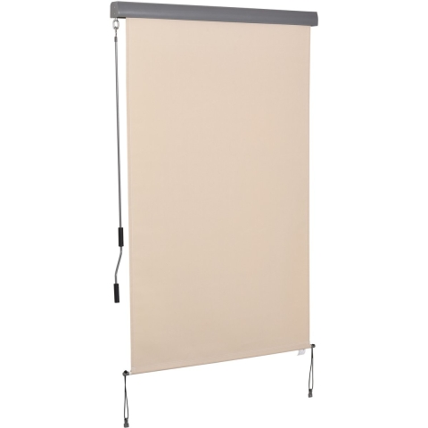 4goodz Outsunny verticale zonwering verticale luifel 120x200 cm creme