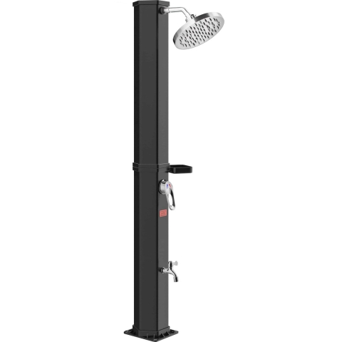 Solar douche zwart 60L