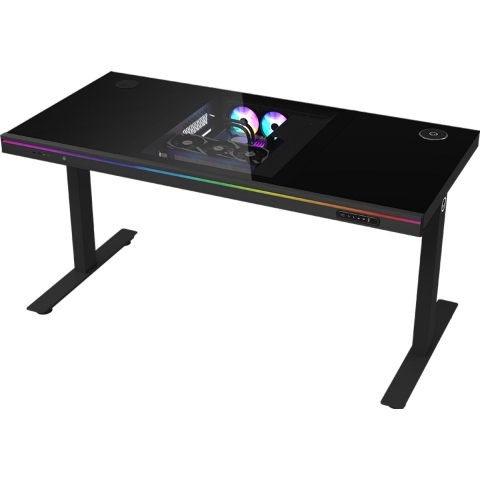 LORGAR Desk Elite 90 Series Glass tafel behuizing