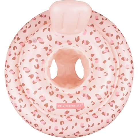 Swim Essentials Oudroze Panterprint Baby Float 0-1 jaar - Baby Float - Old Pink Panterprint