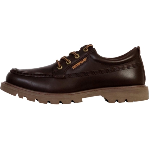CAT Lifestyle Colorado Moc Toe Lage Leren Heren Donkerbruine Veterschoenen
