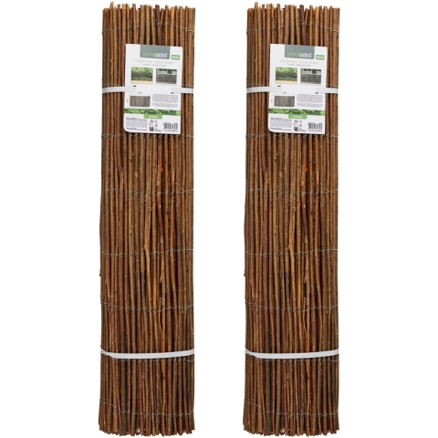 ProGarden Wilgscherm / wilgmat - 5 meter - bruin - tuinscherm / schutting -