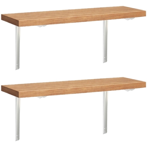 Benson Plankdragers / steun - 4x - aluminium - zilver - H350 x B200 mm - max gewicht 45 kg -