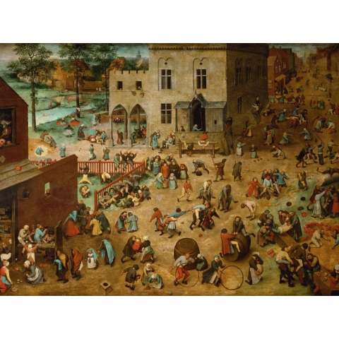 Pieter Bruegel - Kinderspelen, 1560 (2000) - Grafika  Legpuzzel