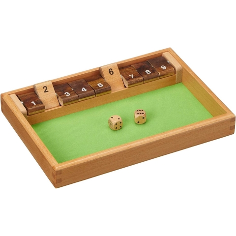 Shut the Box - 9 - Beuk - Philos Dobbelspel|Houten spel