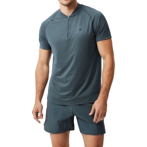 Björn Borg - Heren - Ace Performance Zip Polo - Blauw/Groen - Maat S