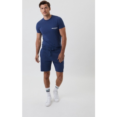 Björn Borg - Heren - STHLM Cut Off Shorts - Blauw/Wit - Maat M