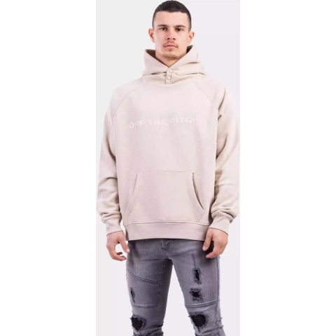 Off The Pitch - Heren - Comfort Hoodie - Beige - Maat S