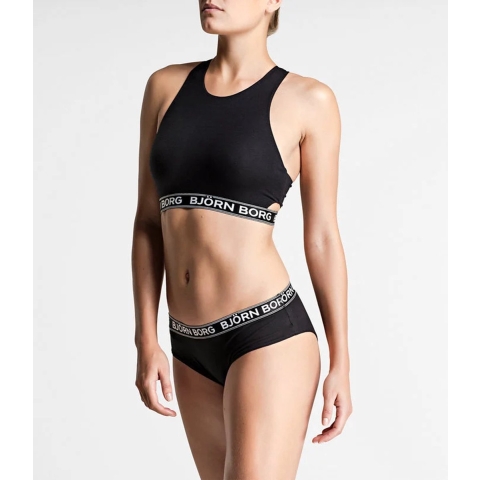 Björn Borg - Dames - Hipster Cheeky 3-Pack - Zwart - Maat S