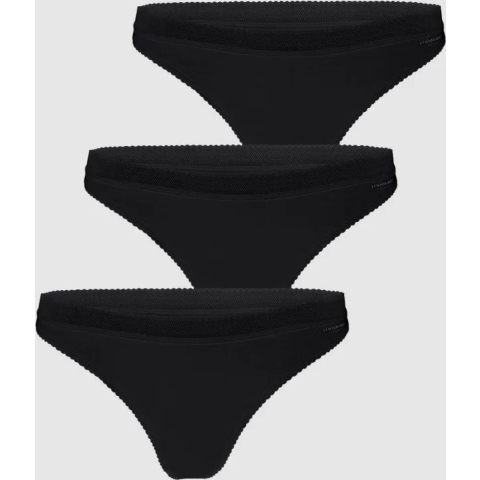 Björn Borg - Dames - Core Thong 3-Pack - Zwart - Maat XXL
