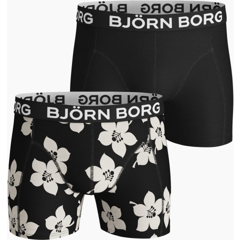 Björn Borg - Heren - Boxershort Graphic Floral 2-Pack - Multicolour/Zwart - Maat S