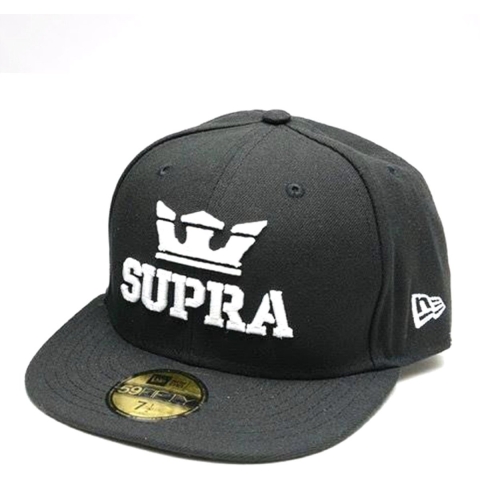Supra - Unisex - Above 59Fifty Cap - Wit/Zwart - Maat 7 3/4