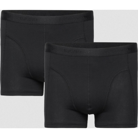 Björn Borg - Heren - Boxershort Cotton Stretch 2-Pack - Zwart - Maat L
