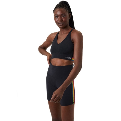 Björn Borg - Dames - Mid Multi Support Pride Sport BH - Multicolour/Zwart - Maat S